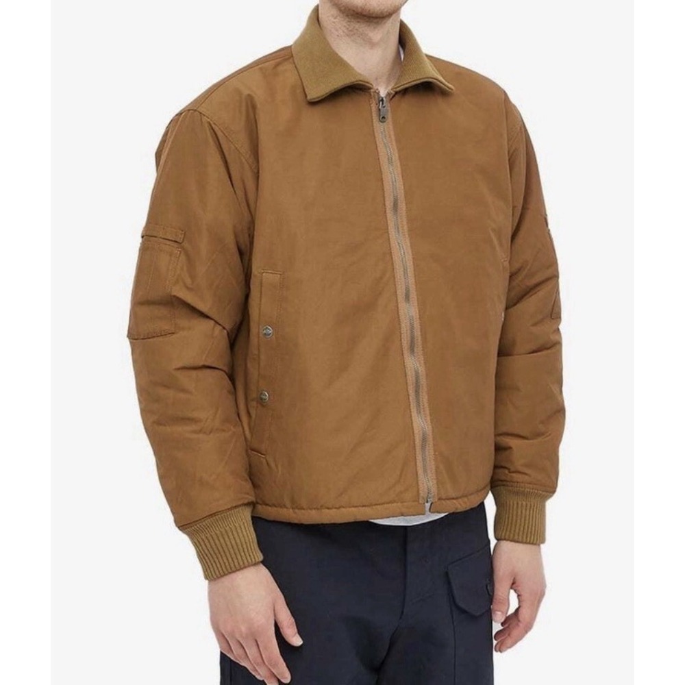Lybro Nigel Cabourn Tank Jacket Mens 46 Military Nylon Insulated Bomber Tan - Picture 14 of 14